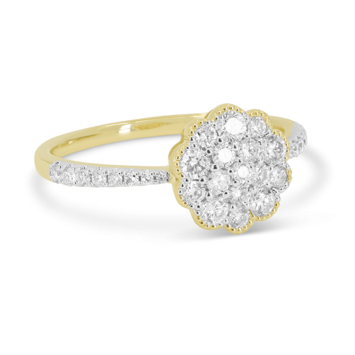 R1825 - 14K Yellow Gold Diamond Ring