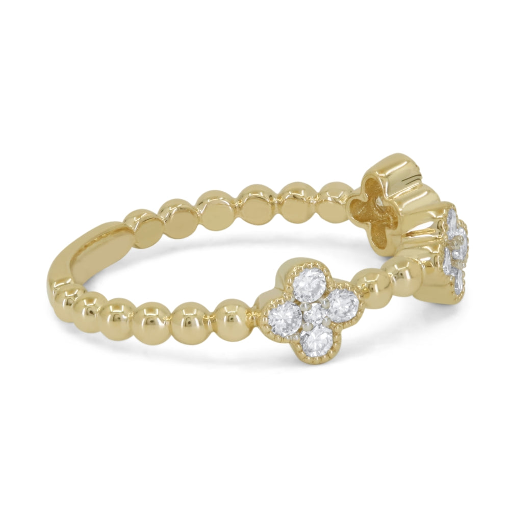 R1826 - 14K Yellow Gold Diamond Ring
