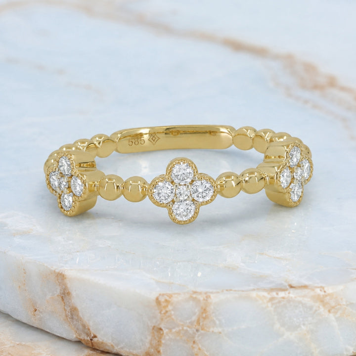R1826 - 14K Yellow Gold Diamond Ring