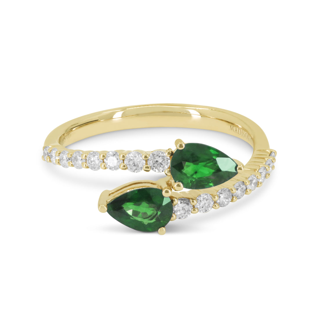 Madison L 14K Yellow Gold Tsavorite Ring - style R1827GGY