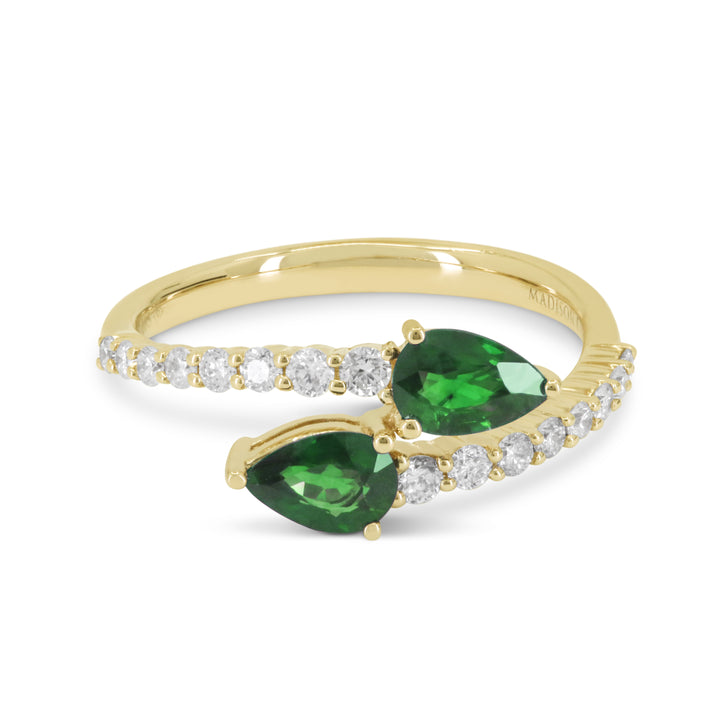 Madison L 14K Yellow Gold Tsavorite Ring - style R1827GGY