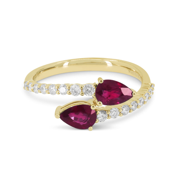Madison L 14K Yellow Gold Ruby Ring - style R1827RUY