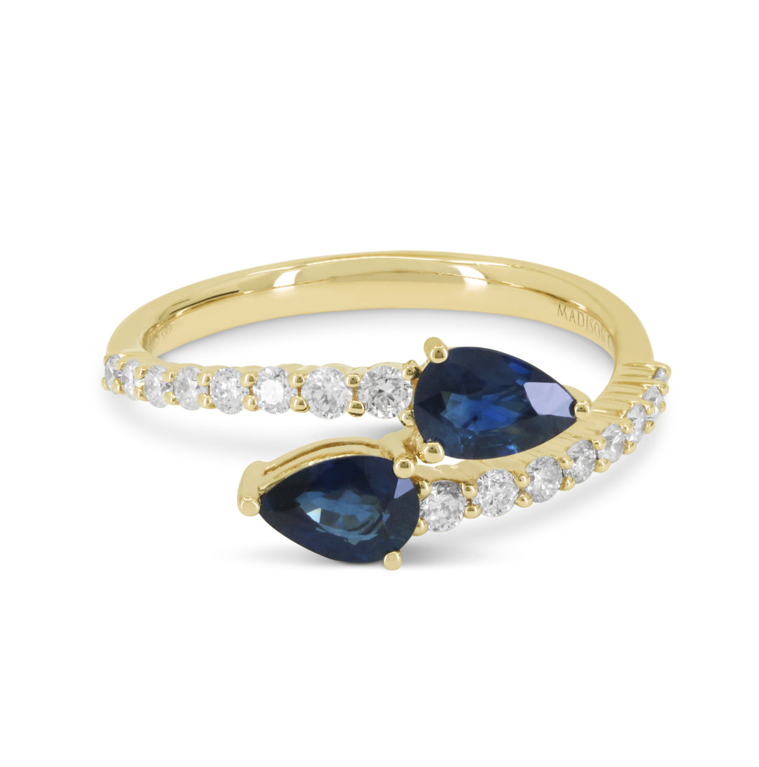 Madison L 14K Yellow Gold Sapphire Ring - style R1827SAY