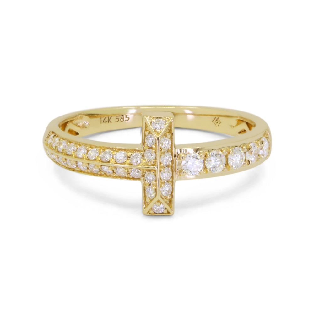 Madison L 14K Yellow Gold Diamond Ring - style R1828Y
