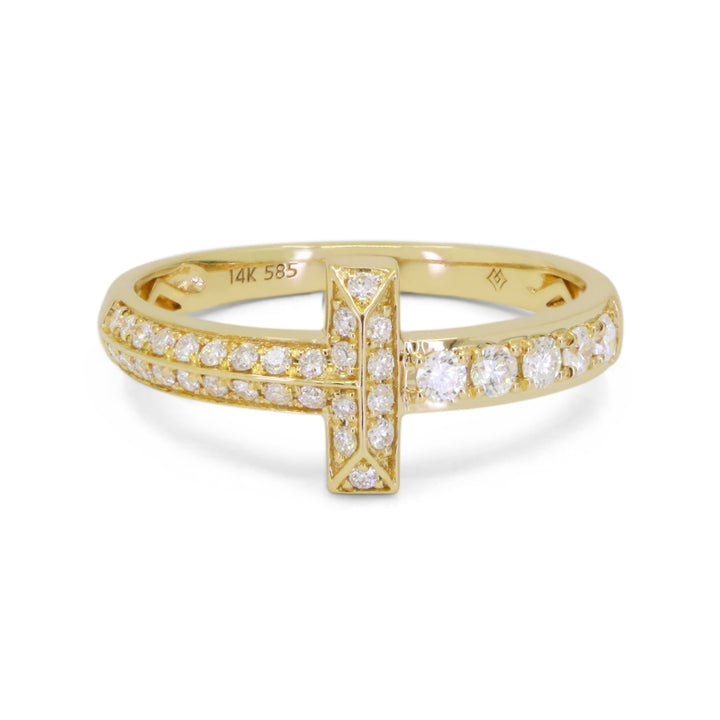 Madison L 14K Yellow Gold Diamond Ring - style R1828Y