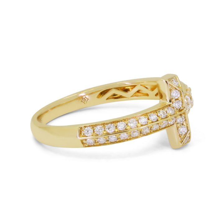 R1828 - 14K Yellow Gold Diamond Ring