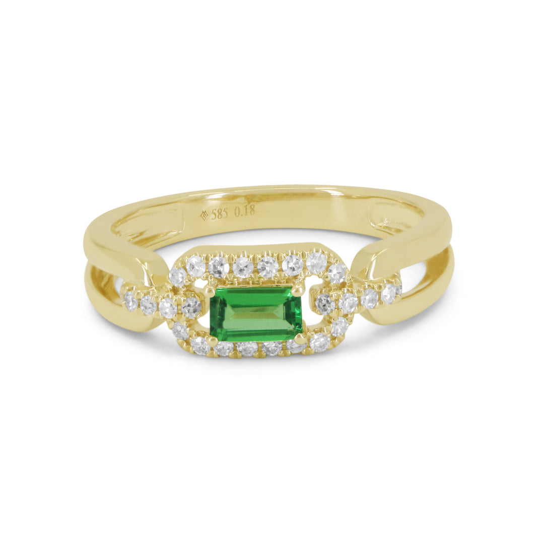 Madison L 14K Yellow Gold Tsavorite Ring - style R1829GGY