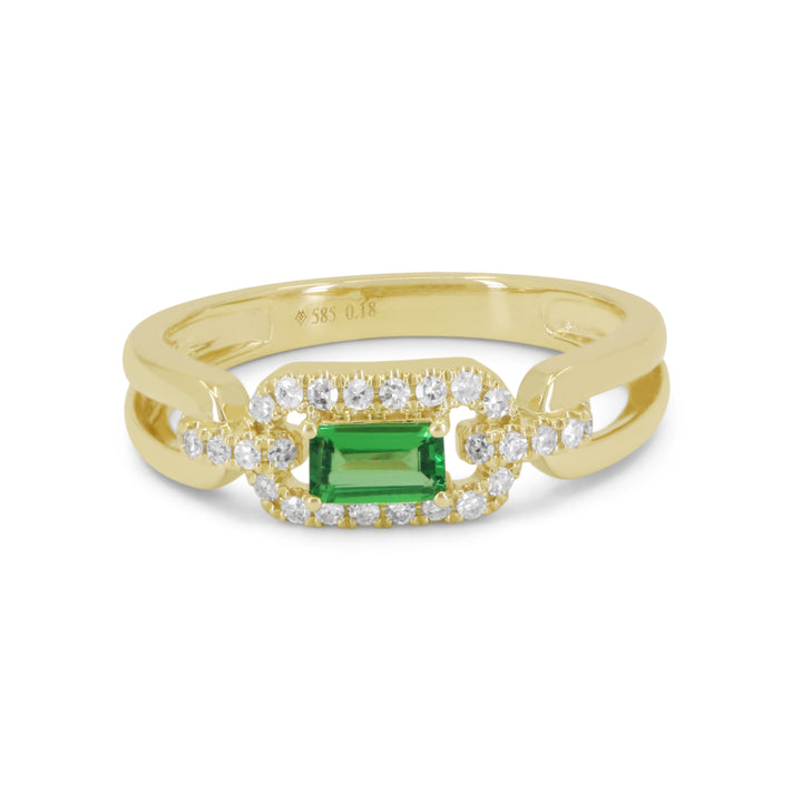 Madison L 14K Yellow Gold Tsavorite Ring - style R1829GGY