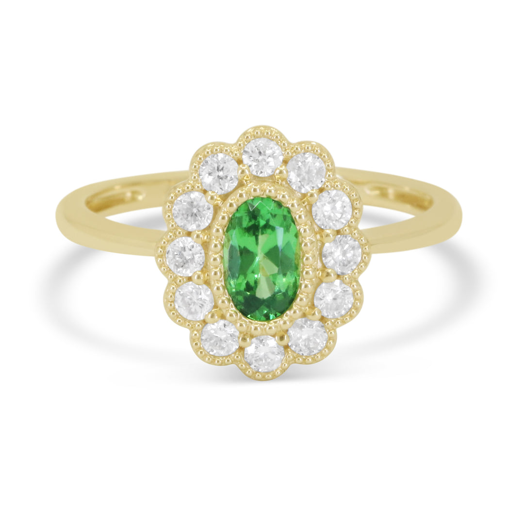 Madison L 14K Yellow Gold Tsavorite Ring - style R1830GGY