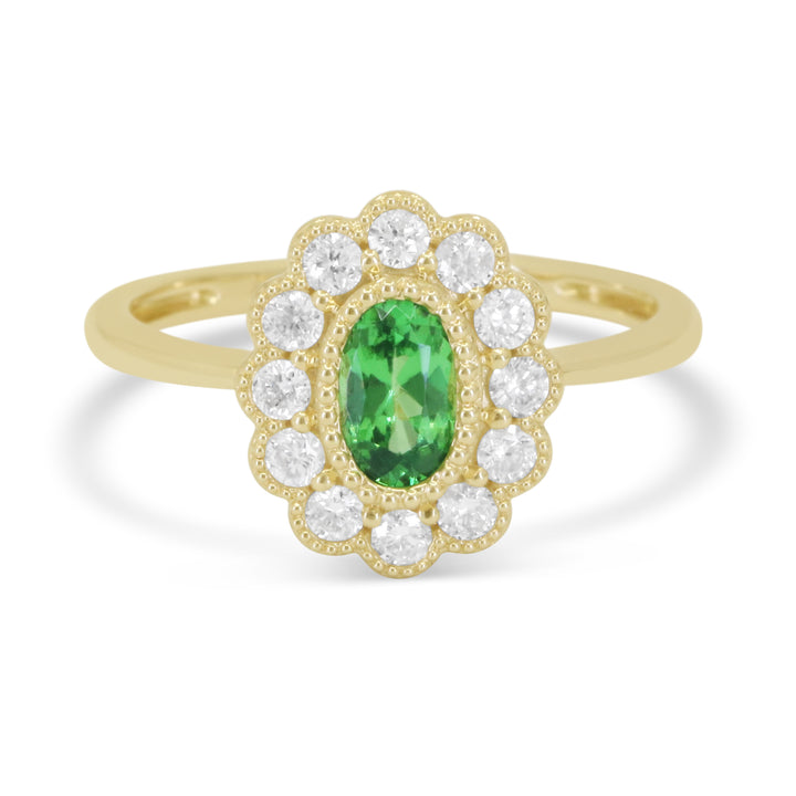 Madison L 14K Yellow Gold Tsavorite Ring - style R1830GGY