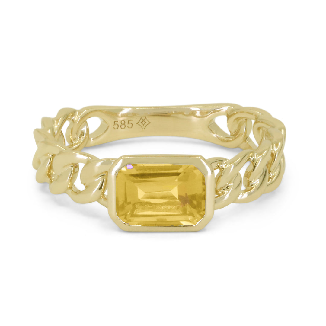 Madison L 14K Yellow Gold Citrine Ring - style R1831CTY