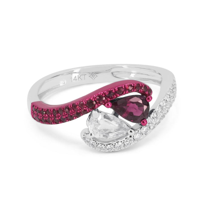 Madison L 14K White Gold Ruby Ring - style R1832RUW