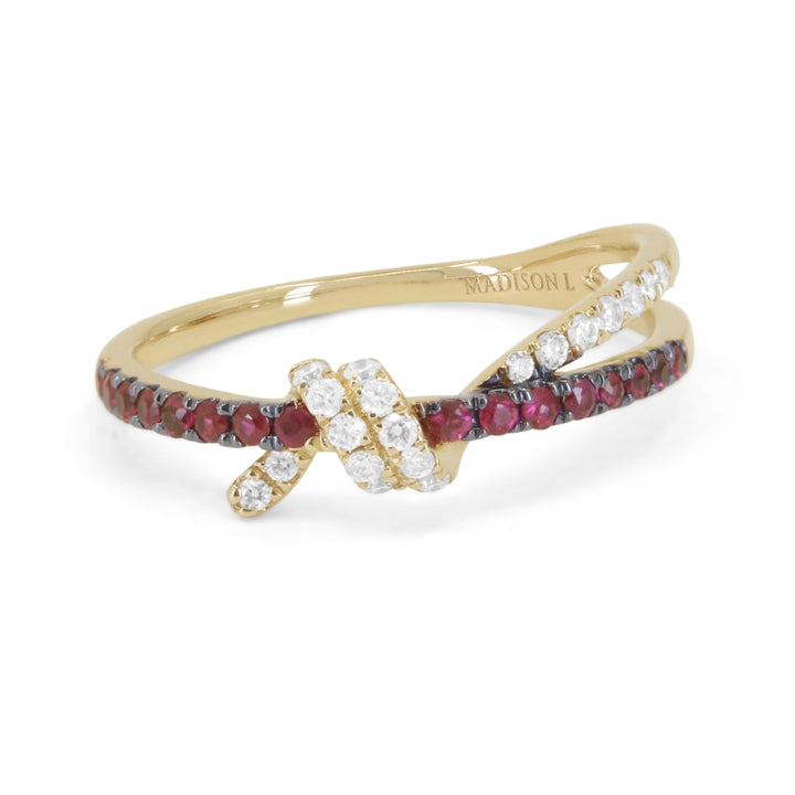 Madison L 14K Yellow Gold Ruby Ring - style R1835RUY