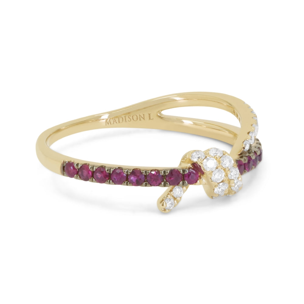 R1835 - 14K Gold Ruby & Sapphire Ring