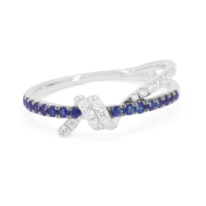 Madison L 14K White Gold Sapphire Ring - style R1835SAW