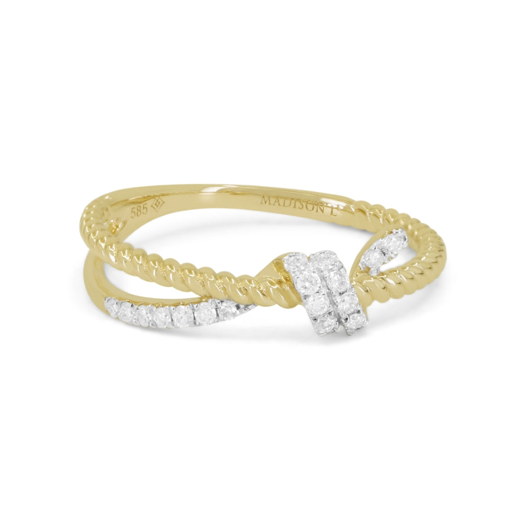 Madison L 14K Yellow Gold Diamond Ring - style R1836Y