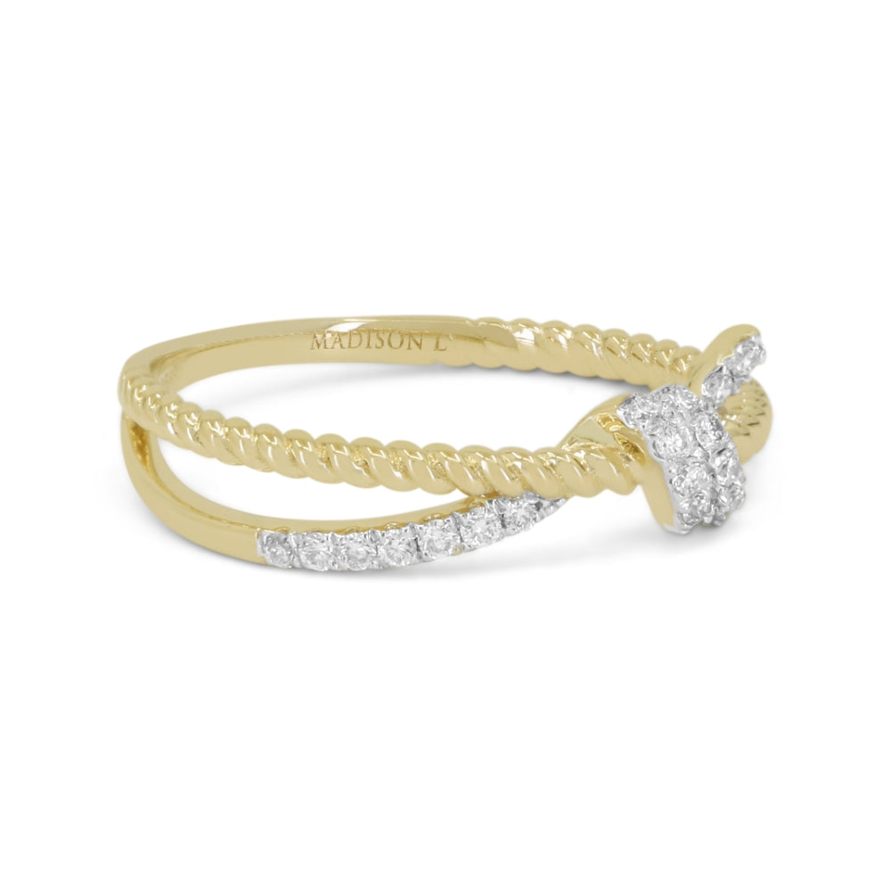 R1836 - 14K Yellow Gold Diamond Ring