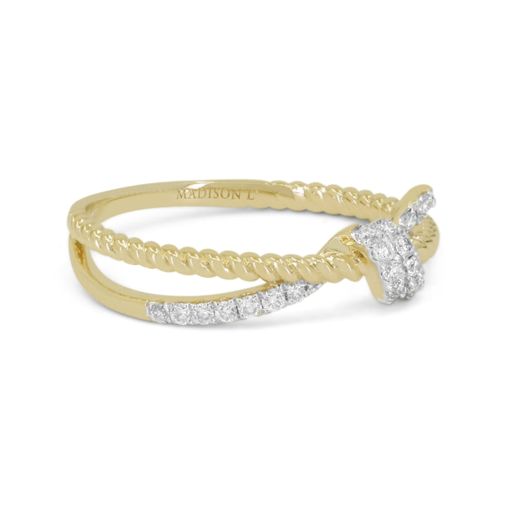 R1836 - 14K Yellow Gold Diamond Ring