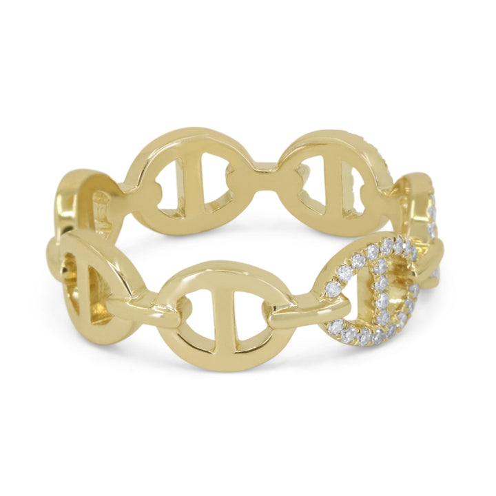 R1837 - 14K Yellow Gold Diamond Ring