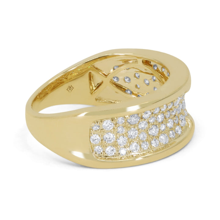 R1839 - 14K Yellow Gold Diamond Ring