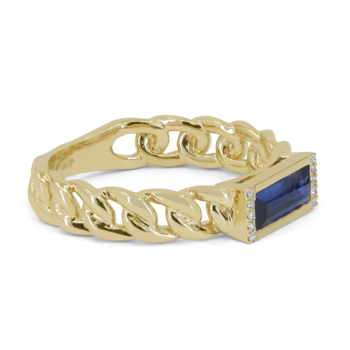 R1840 - 14K Yellow Gold Rectangle Ring