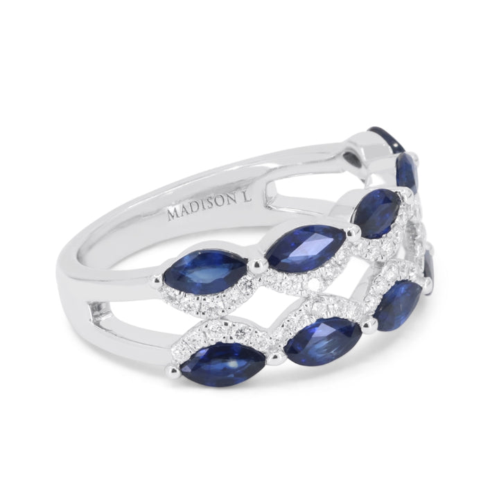 R1843 - 14K Gold Emerald, Ruby & Sapphire Ring