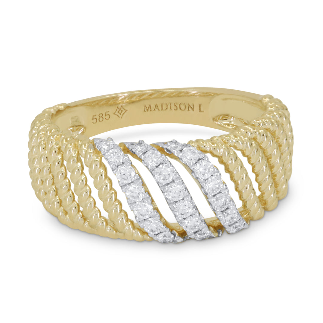 Madison L 14K Yellow Gold Diamond Ring - style R1849Y