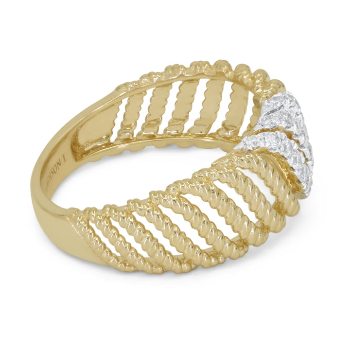 R1849 - 14K Yellow Gold Diamond Ring