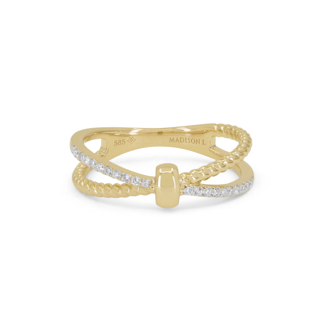 Madison L 14K Yellow Gold Diamond Ring - style R1850Y