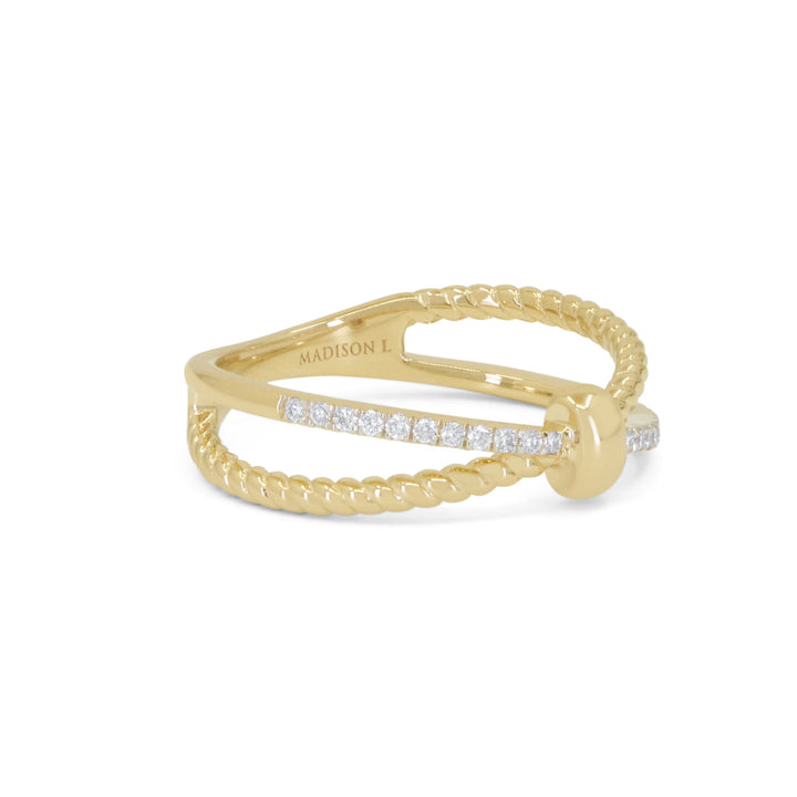 R1850 - 14K Yellow Gold Diamond Ring