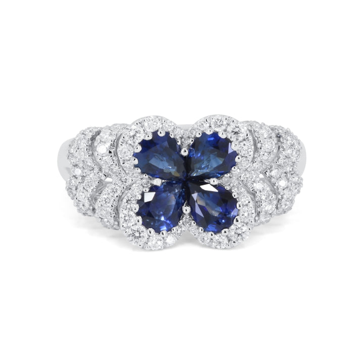 Madison L 18K White Gold Sapphire Ring - style R1859SAW