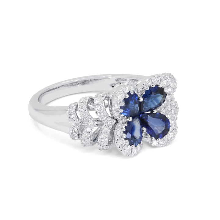 R1859 - 18K White Gold Sapphire Ring