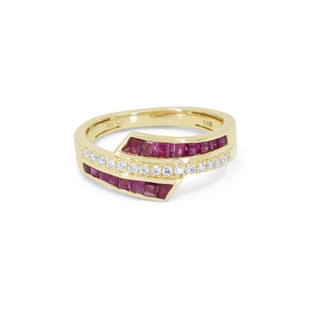 Madison L 14K Yellow Gold Ruby Ring - style R1868RUY