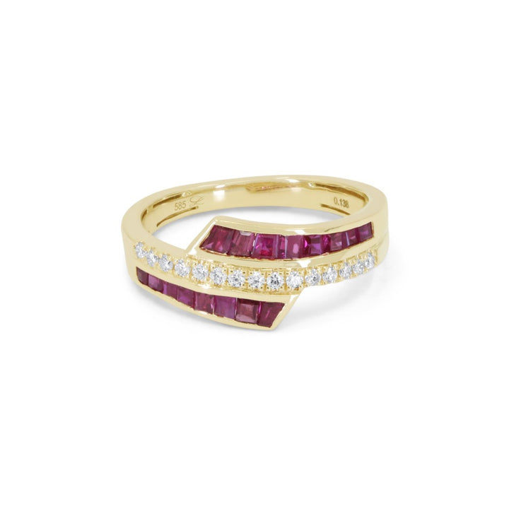 Madison L 14K Yellow Gold Ruby Ring - style R1868RUY