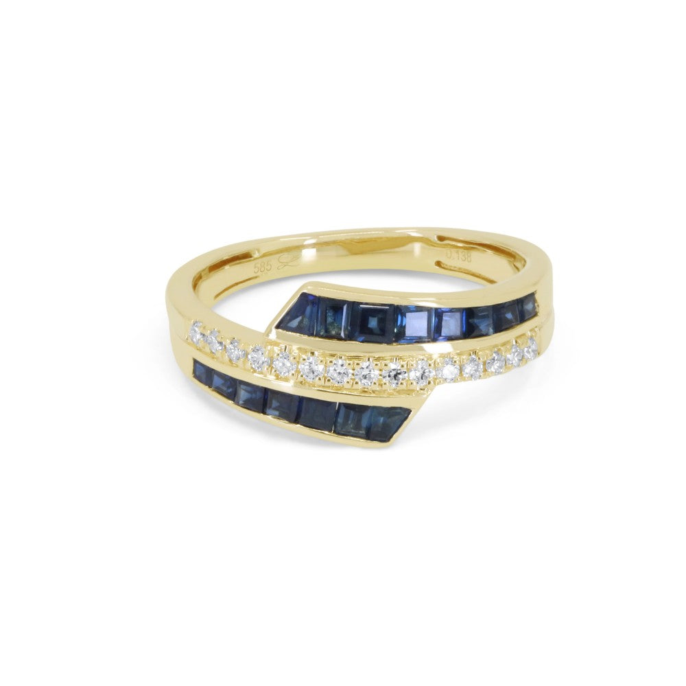 Madison L 14K Yellow Gold Sapphire Ring - style R1868SAY
