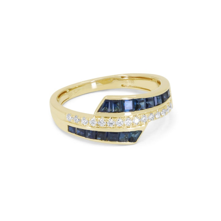 R1868 - 14K Yellow Gold Ruby & Sapphire Ring