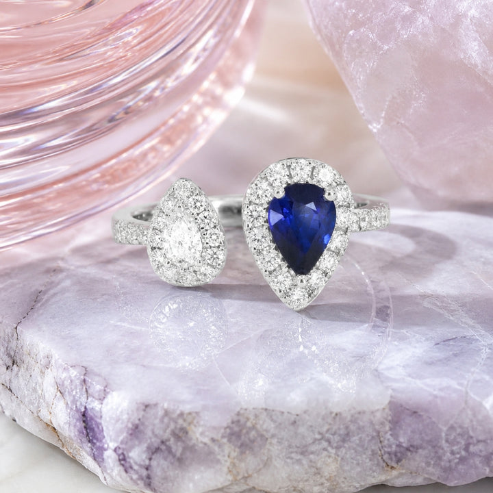 R1875 - 14K White Gold Sapphire Ring