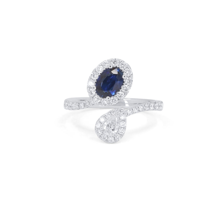 Madison L 18K White Gold Sapphire Ring - style R1876SAW