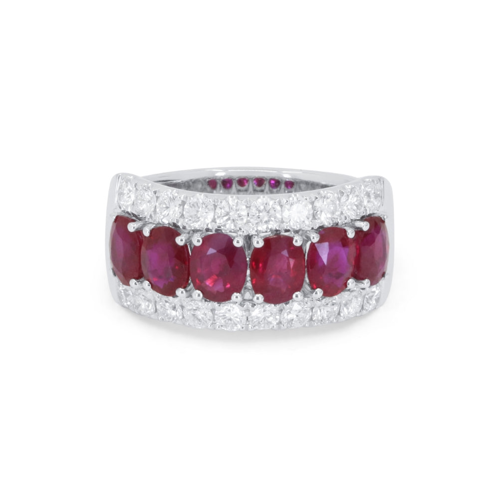 Madison L 18K White Gold Ruby Ring - style R1877RUW