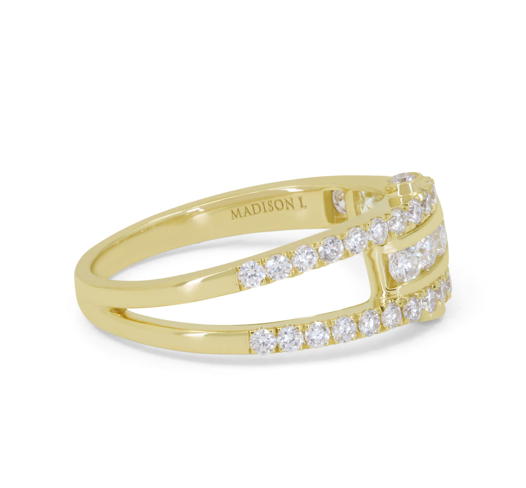 R1923 - 14K Yellow Gold Diamond Ring